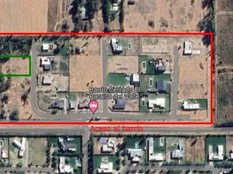 VENTA TERRENO 1500 MTS. " EL PARAISO DEL VALLE "
