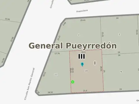 Terreno en Venta 21  mts Frente