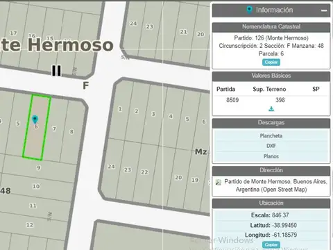 Terreno en Venta de 398,0 m2