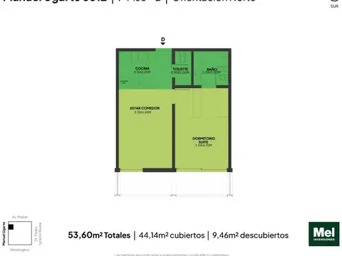 Manuel Ugarte 3600, Piso 1°