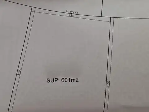 Terreno en Venta de 601,0 m2