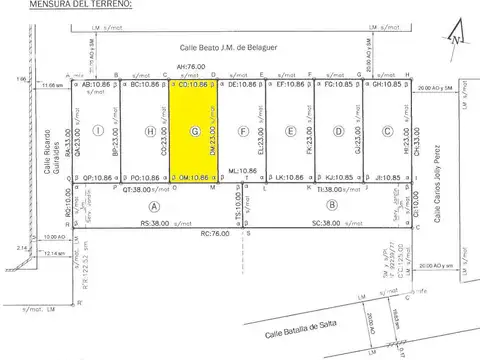 Terreno en Venta en Perez, USD 18.000