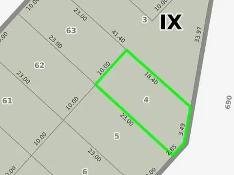 87 e/ diag 690 y 120 1