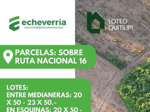 TERRENOS/FRACCIONES/LOTEOS - LOTEOS - QUITILIPI