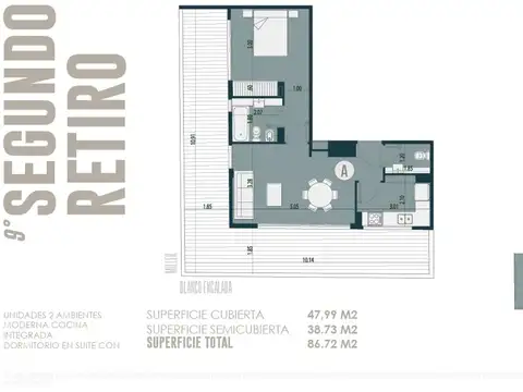 Departamento en Venta de 2 ambientes