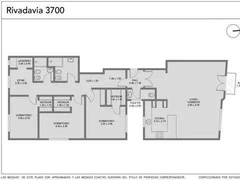 Rivadavia 3700 , Piso 5