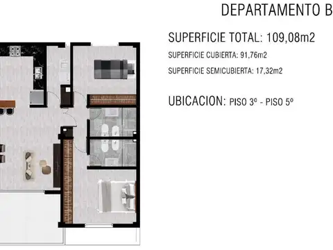 Departamento en Venta de 4 ambientes