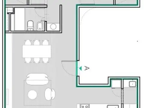 Departamento 4 ambientes con 1 baño