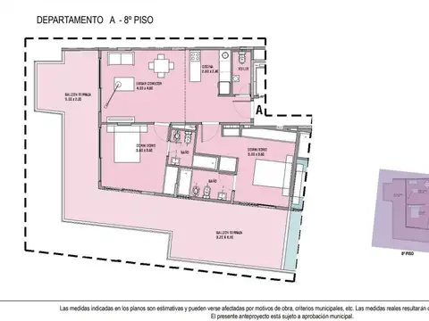 Departamento en Venta de 3 ambientes