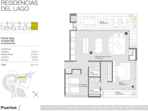 Departamento en Venta en Puertos, USD 350.000