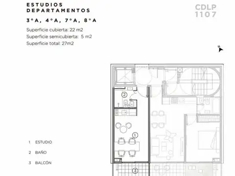 Departamento en Venta Apto profesional