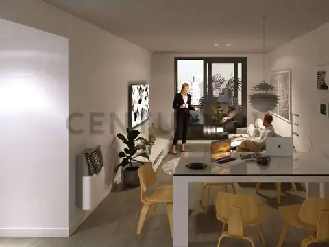Departamento 2 ambientes con 2 baños