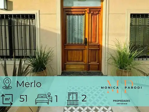 EN VENTA DEPARTAMENTO DE 2 AMBIENTES A ESTRENAR EN MERLO