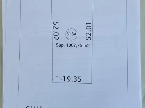 Terreno en Venta de 1065,0 m2