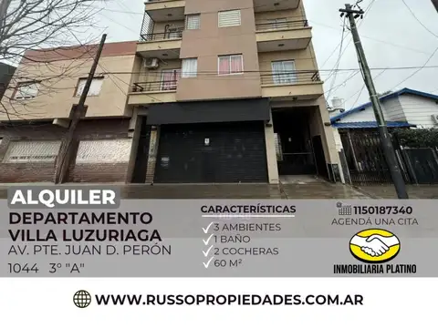 Alquiler Departamento 3 Ambientes Villa Luzuriaga