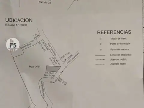 Terreno en Venta de 1011,0 m2