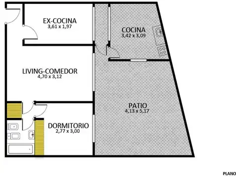 Oficina 2 ambientes con 1 baño