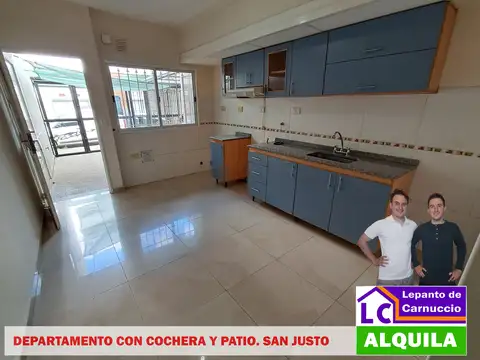 Con cochera y patio ¡DEPARTAMENTO PH de 2 AMBIENTES en ALQUILER EN San Justo!