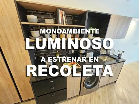 Alquiler monoambiente luminoso a estrenar en Recoleta