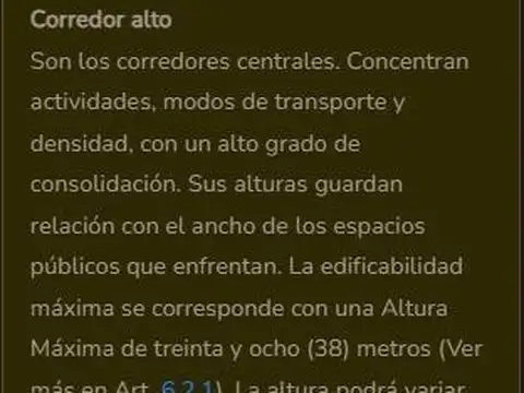 Terreno en Venta 9  mts Frente