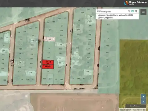 Terreno en Venta en Malagueño, USD 52.000