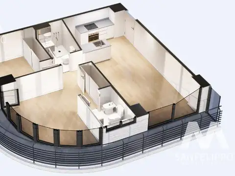 Departamento en Venta de 3 ambientes