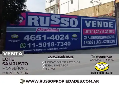 Venta de Lote en San Justo Centro, La Matanza - Excelente Ubicación