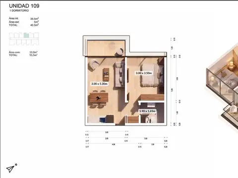 APARTAMENTO 1 DORMITORIO EN VENTA PLAYA MANSA