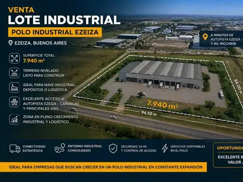 Terreno en Venta en Polo Industrial Ezeiza, USD 540.000