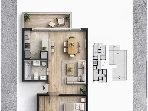 Departamento en Venta en Parque Chas, USD 110.000