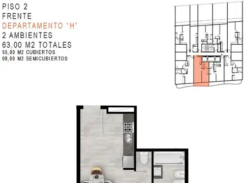 Departamento en Venta en Boedo, USD 163.800