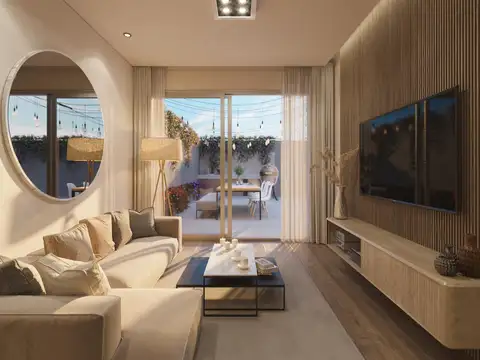 Departamento 2 ambientes con 2 baños