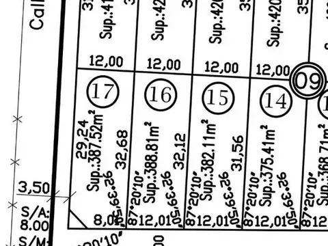 Terreno en Venta 33  mts Fondo