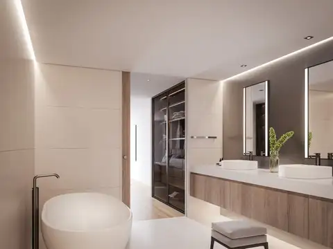 Departamento 2 ambientes con 2 baños