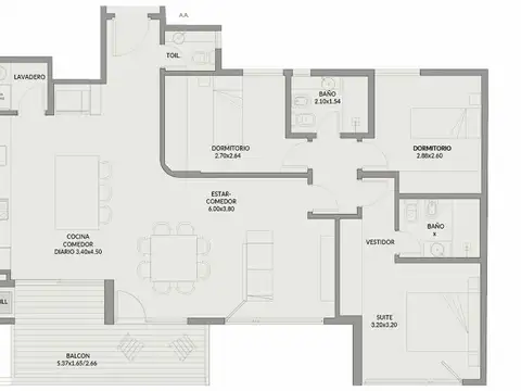 Departamento en Venta de 4 ambientes