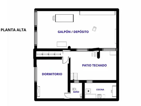 Casa 5 ambientes con 2 baños