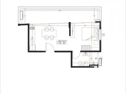 Departamento en Alquiler en Villa Crespo, USD 650