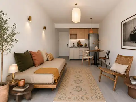 Departamento Monoambiente con 1 baño