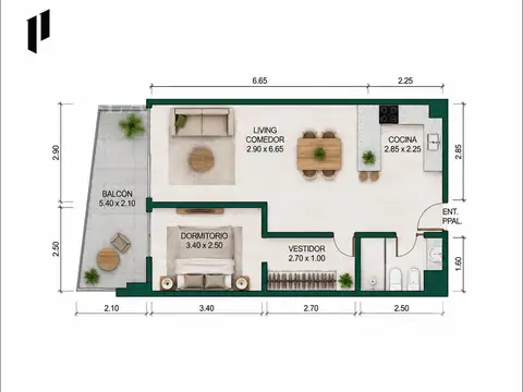Departamento en Venta Apto profesional