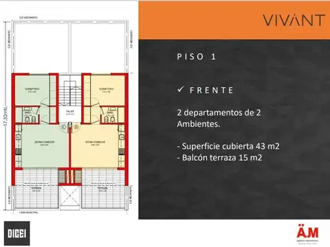 Depto Tipo Casa en Venta de 2 ambientes