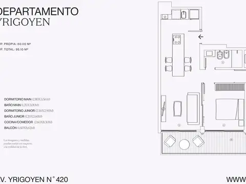 Departamento en Venta en Nueva Cordoba, USD 259.000