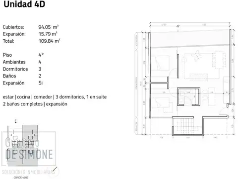 Departamento en Venta Apto profesional