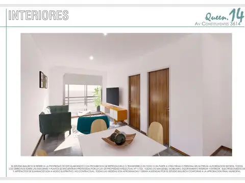 Departamento 2 ambientes con 1 baño