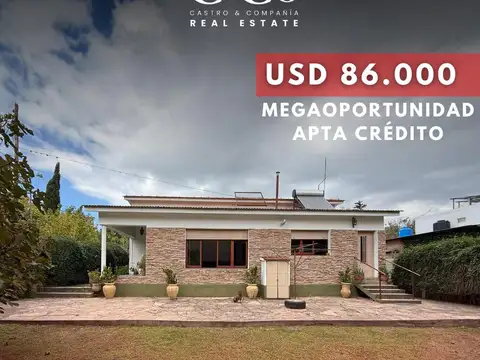 GRAN PROPIEDAD CÉNTRICA DE 3 DORMITORIOS Y COCHERA EN TANTI (GAS NATURAL EN PUERTA)