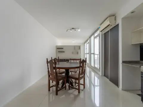 Departamento monoambiente dividido luminoso con sum y parrilla en Palermo