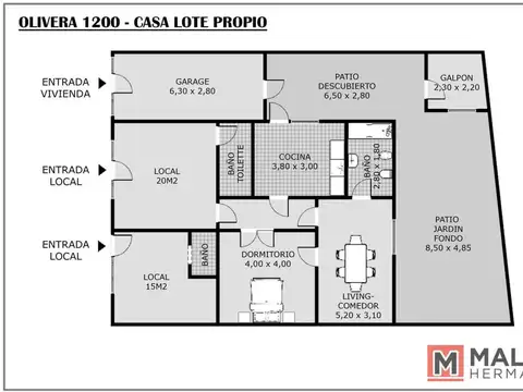 Casa en Venta de 1 dormitorio