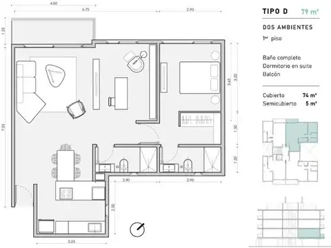 Departamento en venta, de pozo, en Av. Márquez, San Isidro