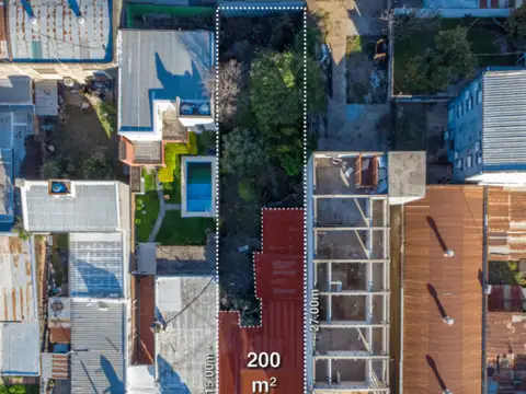 Terreno en Venta 10  mts Fondo