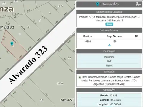 TERRENO EN VENTA RAMOS MEJIA CENTRO - PERMUTA MENOR VALOR