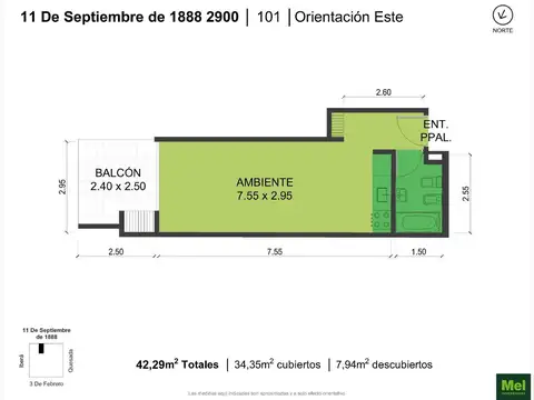 11 De Septiembre De 1888 2900, Piso 1